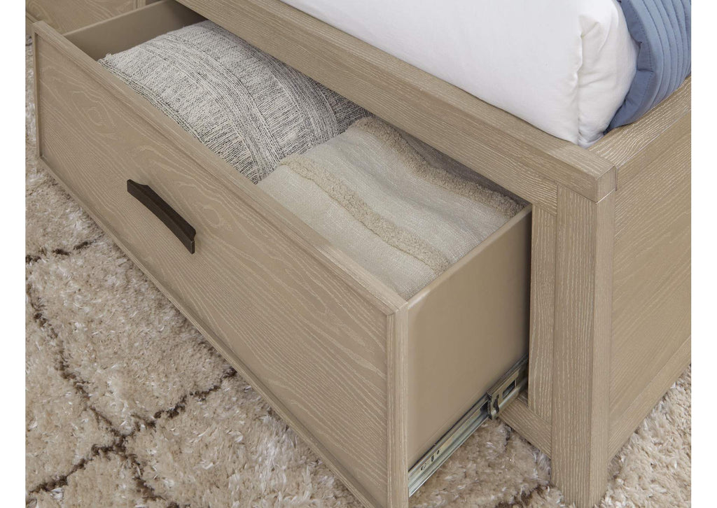 Calmoro California King Bookcase Bed with Mirrored Dresser