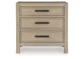 Calmoro California King Bookcase Bed with Mirrored Dresser and Nightstand