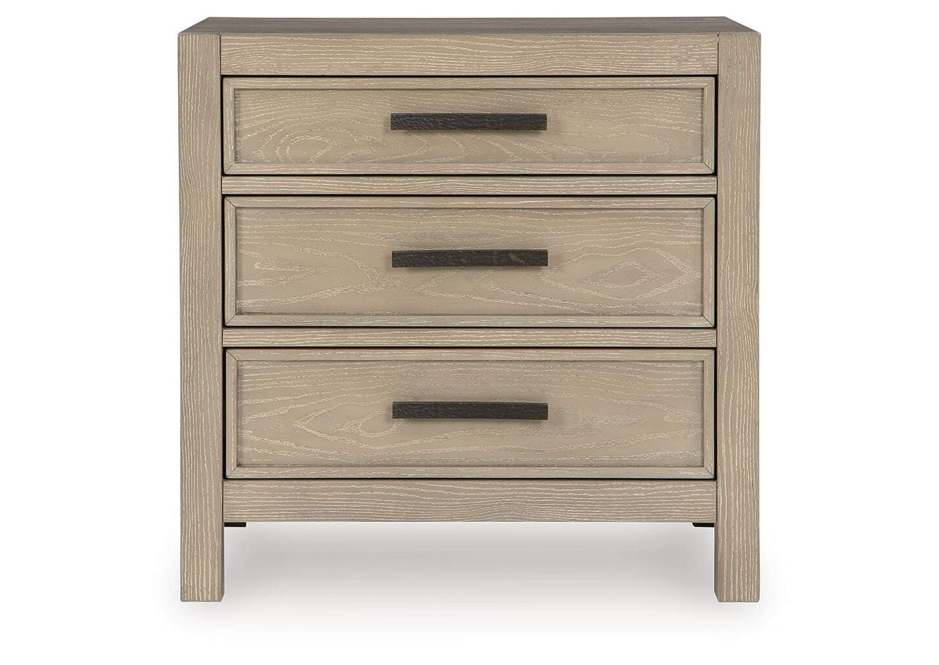Calmoro King Bookcase Bed with Mirrored Dresser and Nightstand
