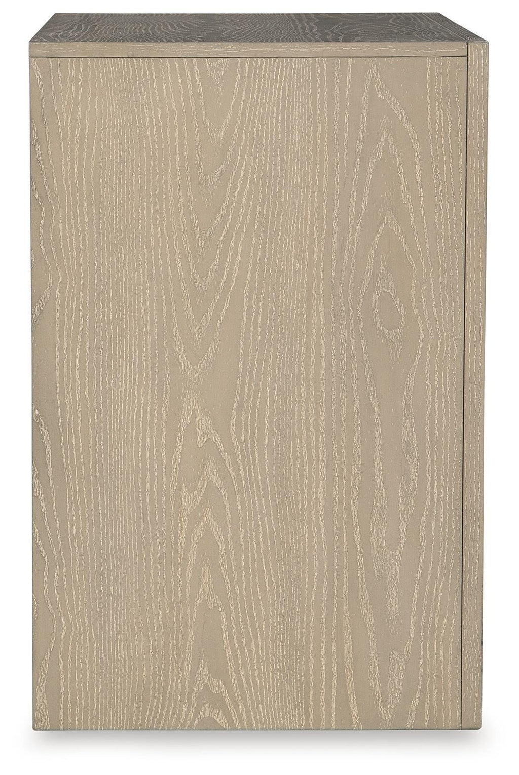 Calmoro Nightstand in Gray, side view