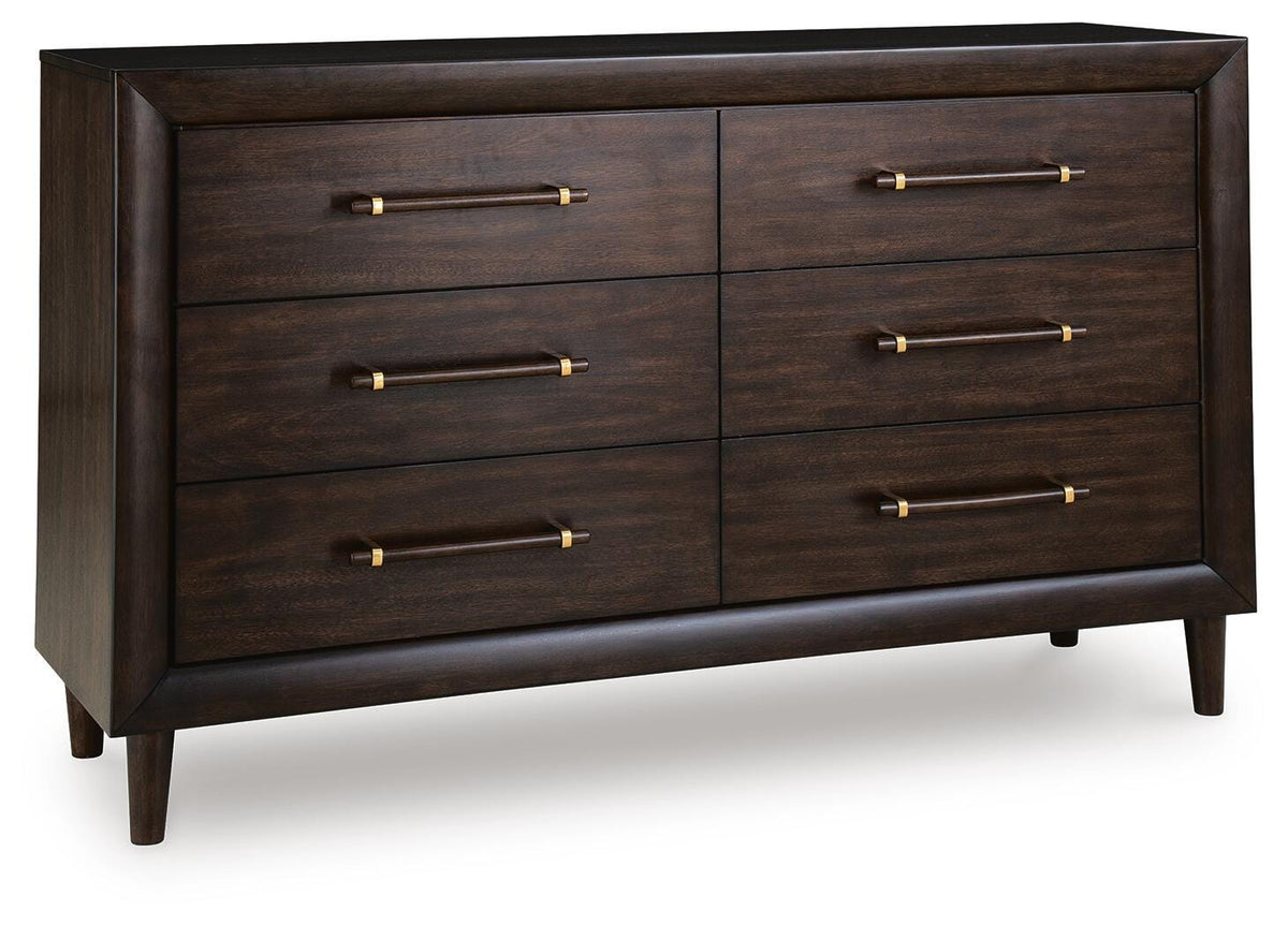 Dantenton Dresser in Merlot, closed view