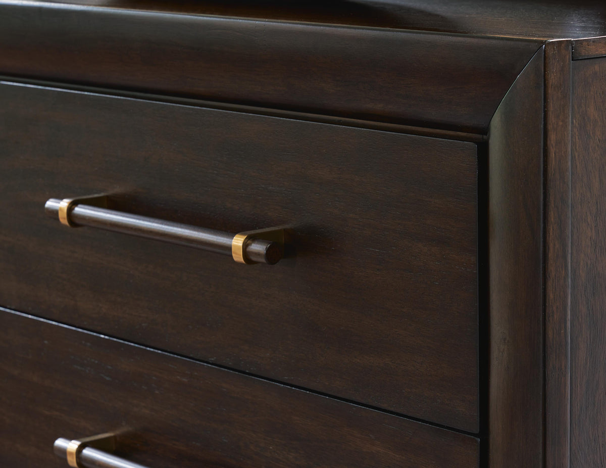 Dantenton Dresser in Merlot, detail view