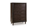 Dantenton Chest of Drawers in Merlot, closed view