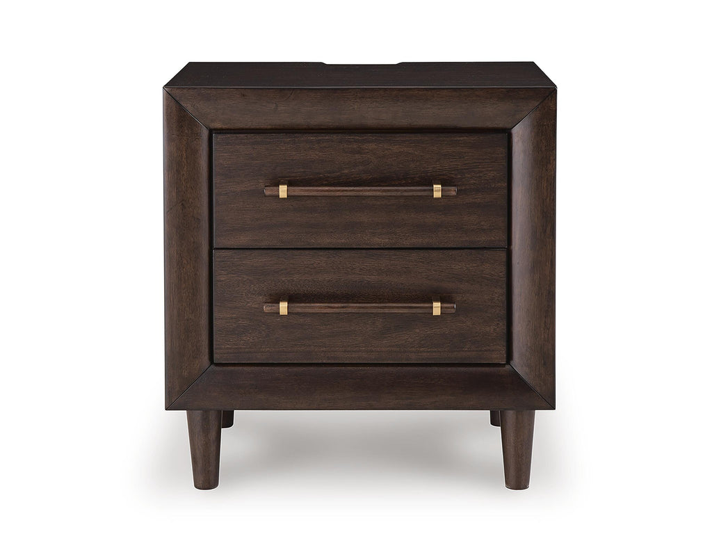Dantenton Nightstand in Merlot, front view