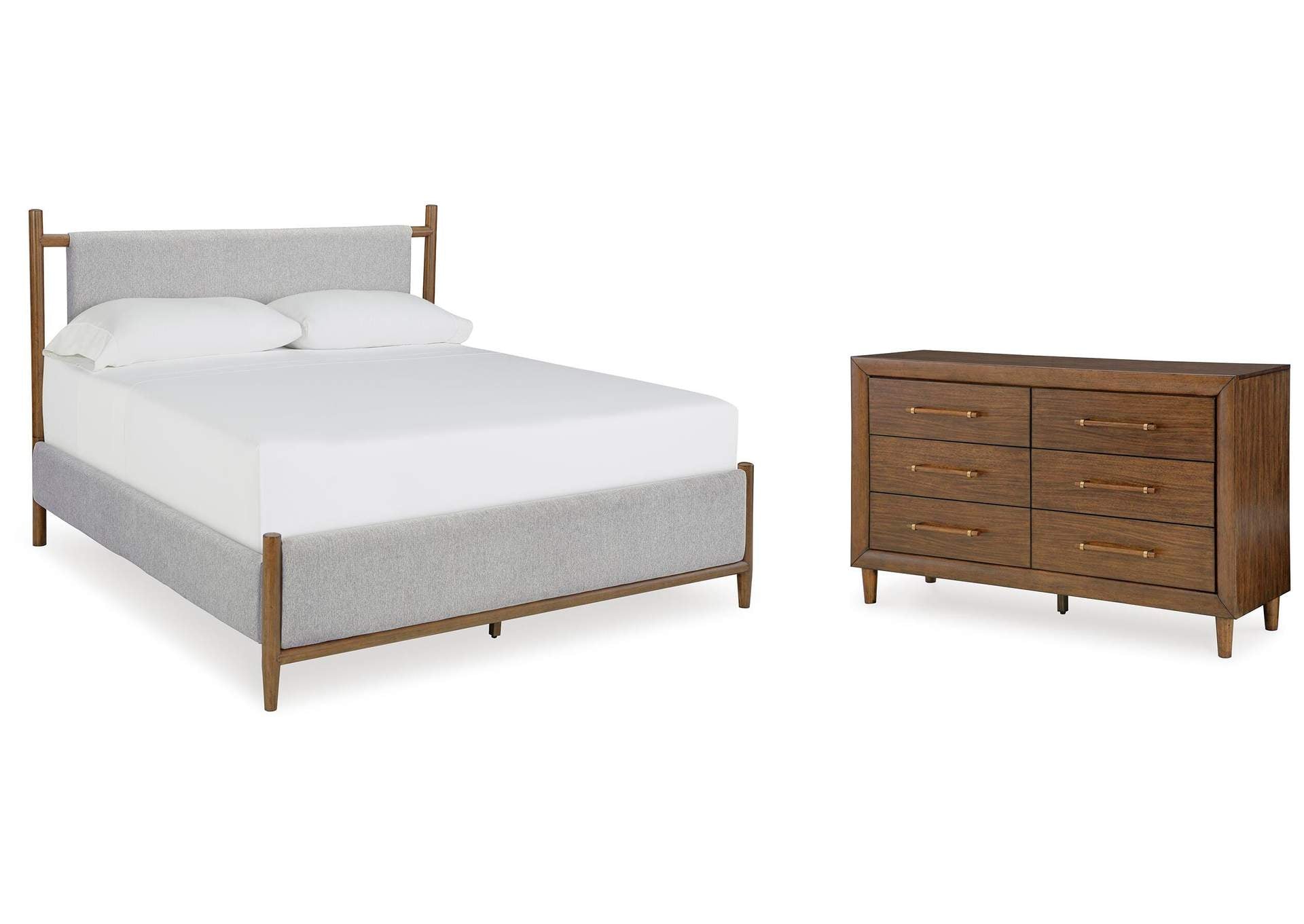 Lyncott Queen Upholstered Bed with Dresser