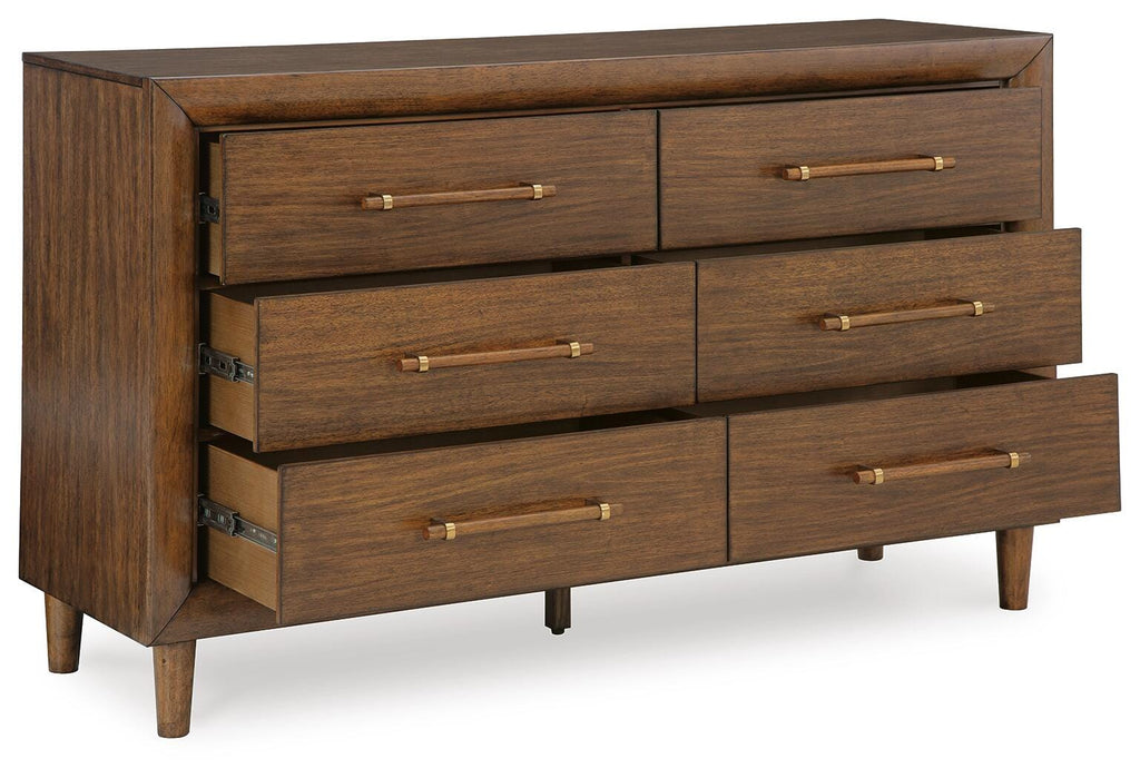 Lyncott Dresser in Brown, open view