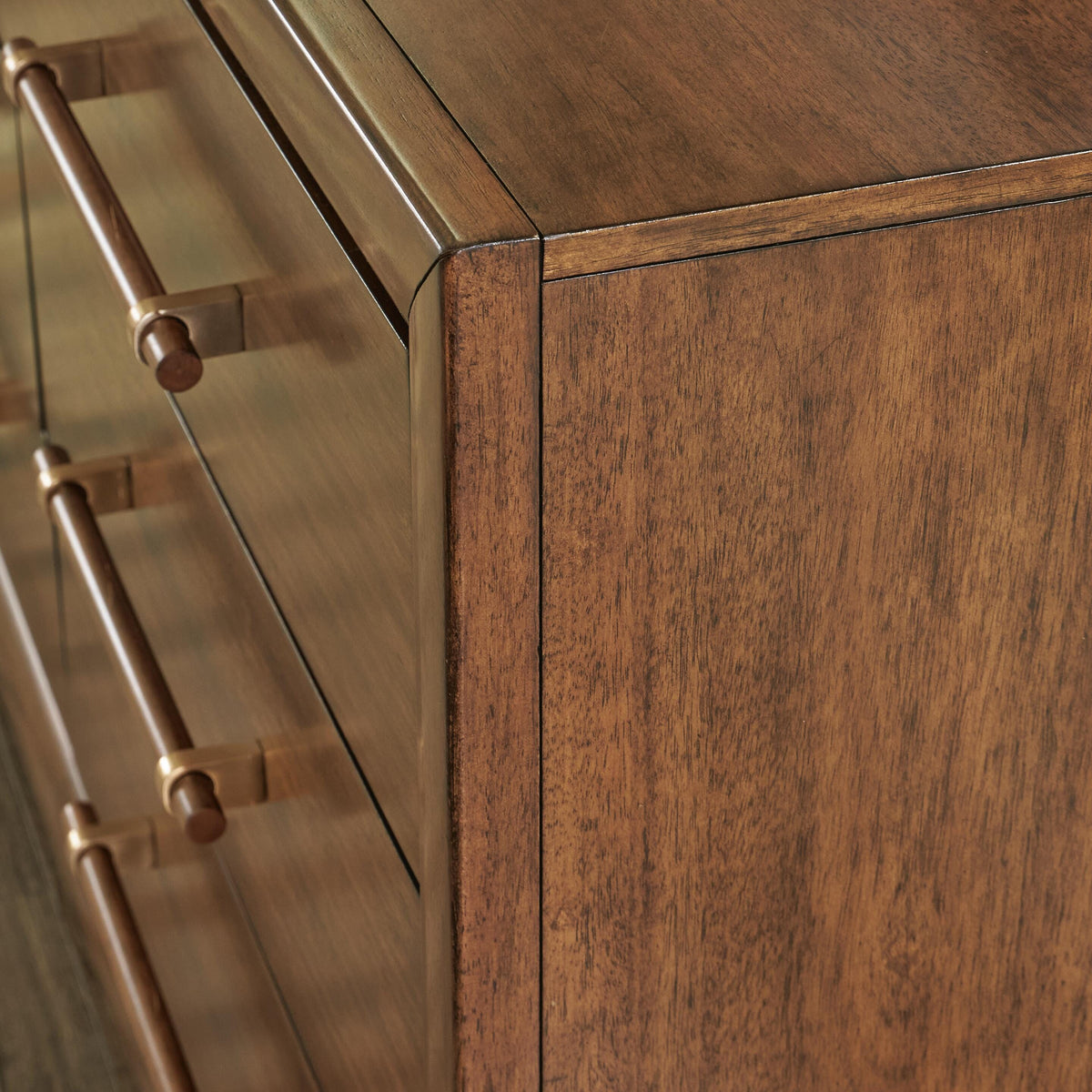 Lyncott Dresser in Brown, detail view