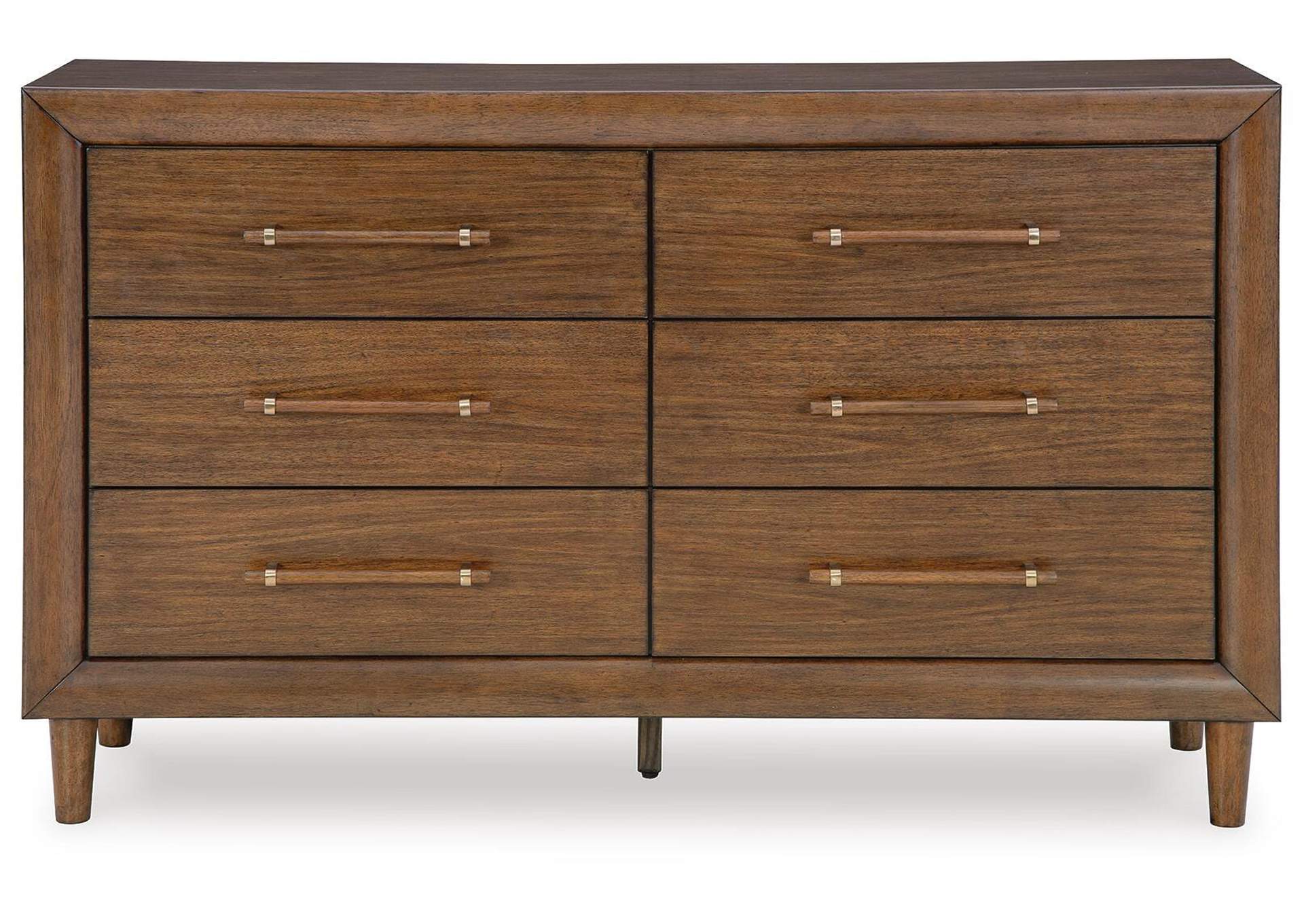 Lyncott King Upholstered Bed with Dresser front view