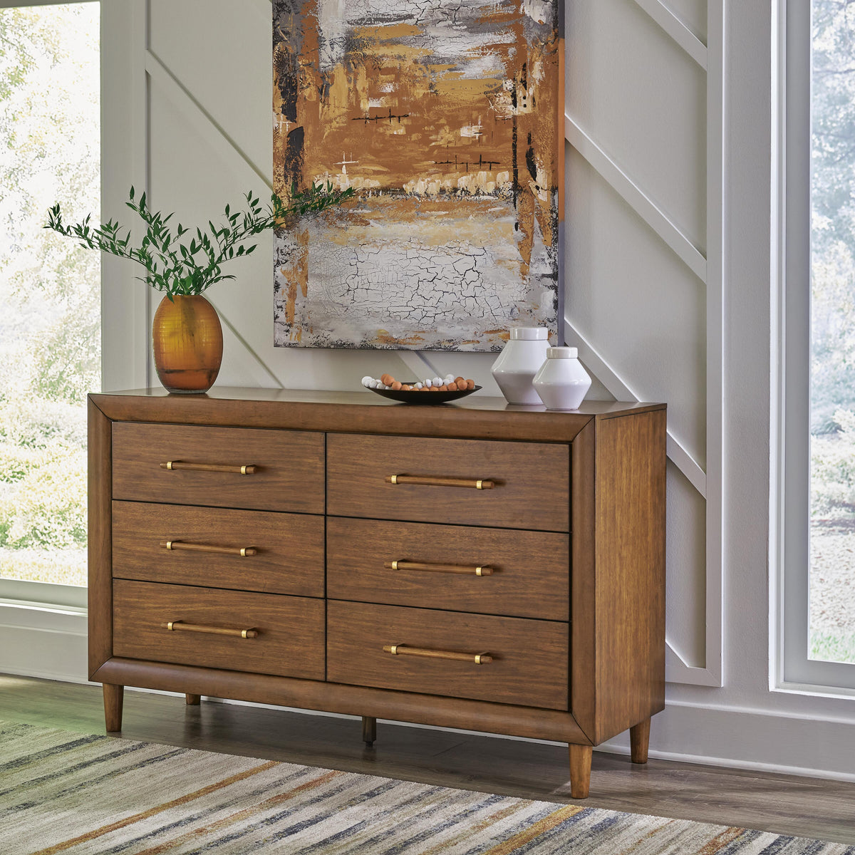 Lyncott Dresser in Brown, alternate view 3