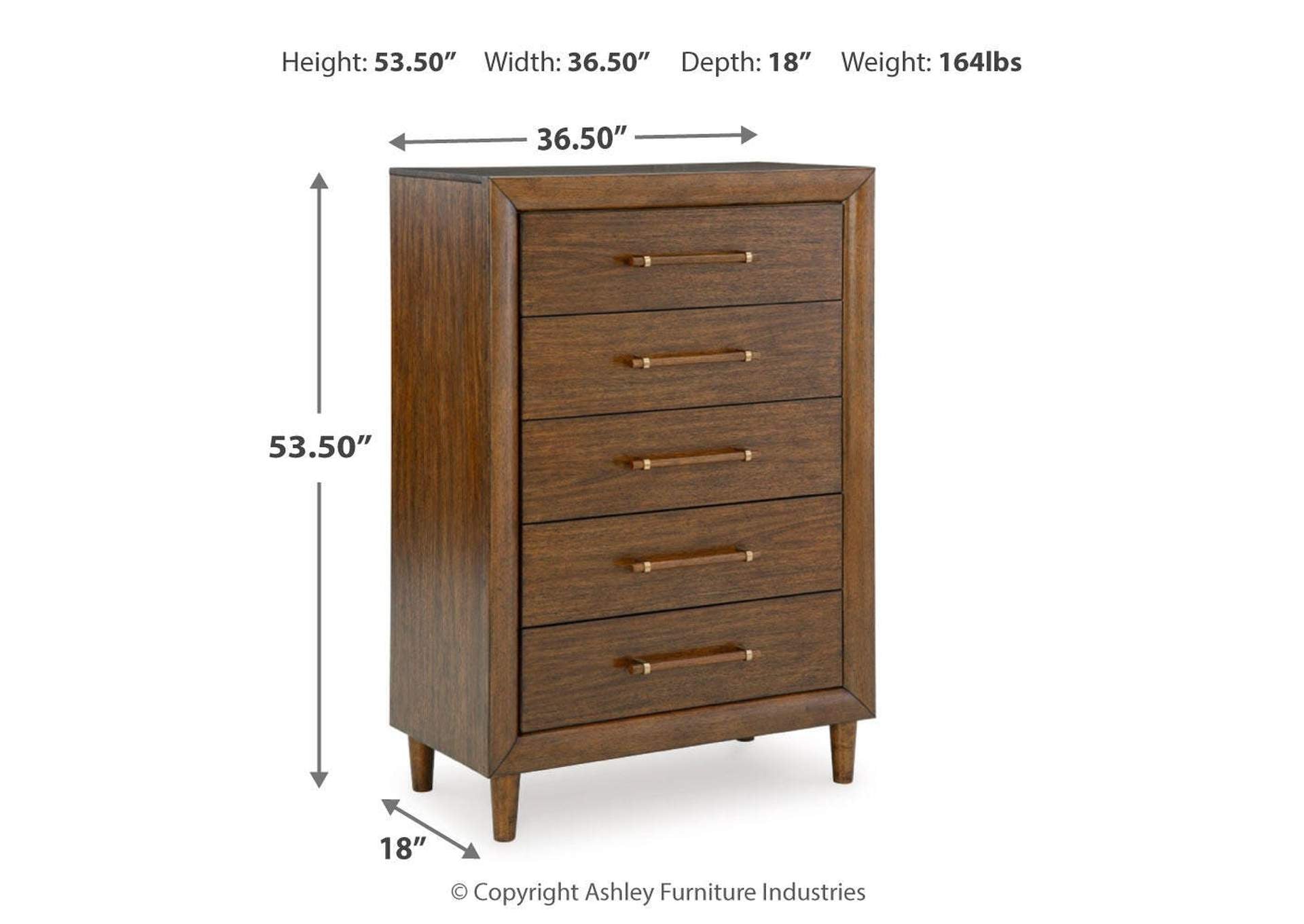 Lyncott King Upholstered Bed, Dresser, Mirror, Chest and Nightstand dimensions