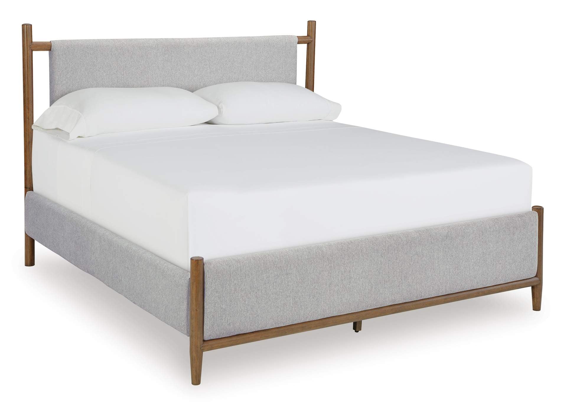 Lyncott California King Upholstered Bed, Dresser, Mirror, Chest and Nightstand angled view