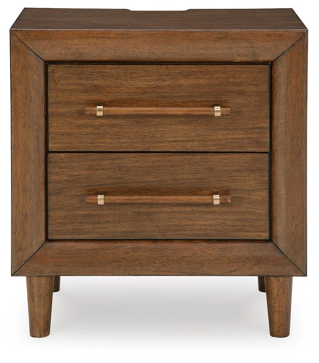 Lyncott Nightstand in Brown, front view