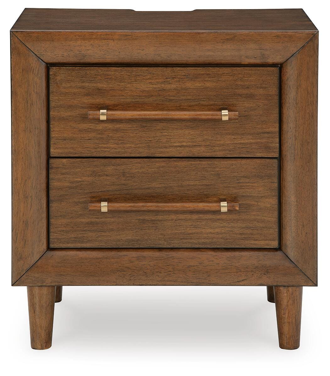 Lyncott Nightstand in Brown, front view
