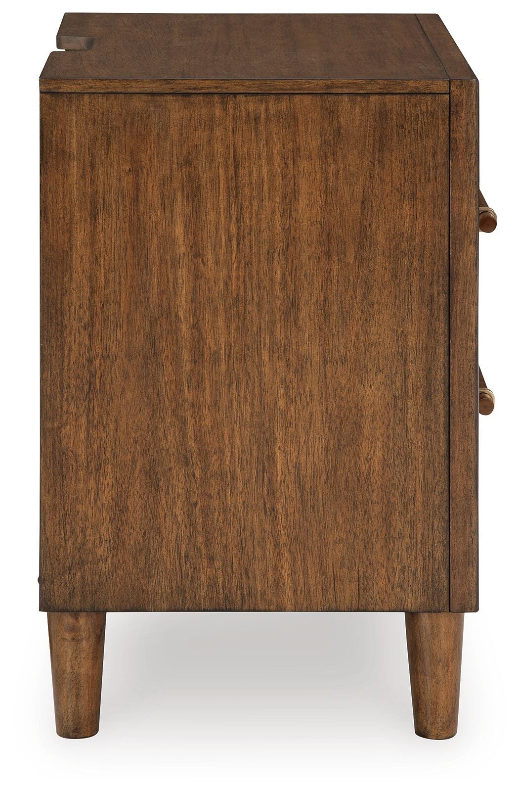 Lyncott Nightstand in Brown, side view