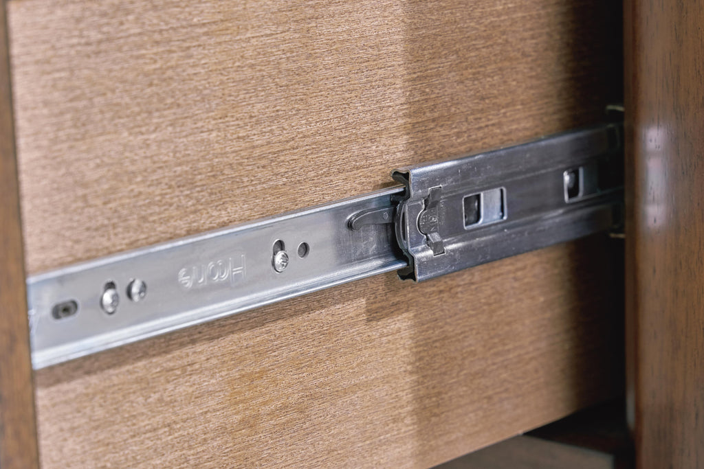 Lyncott Nightstand in Brown, detail view