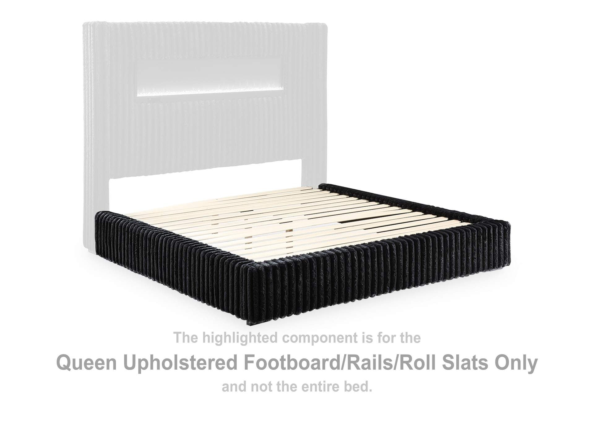 Tayleena Queen Upholstered Bed with Fireplace and Wireless Audio