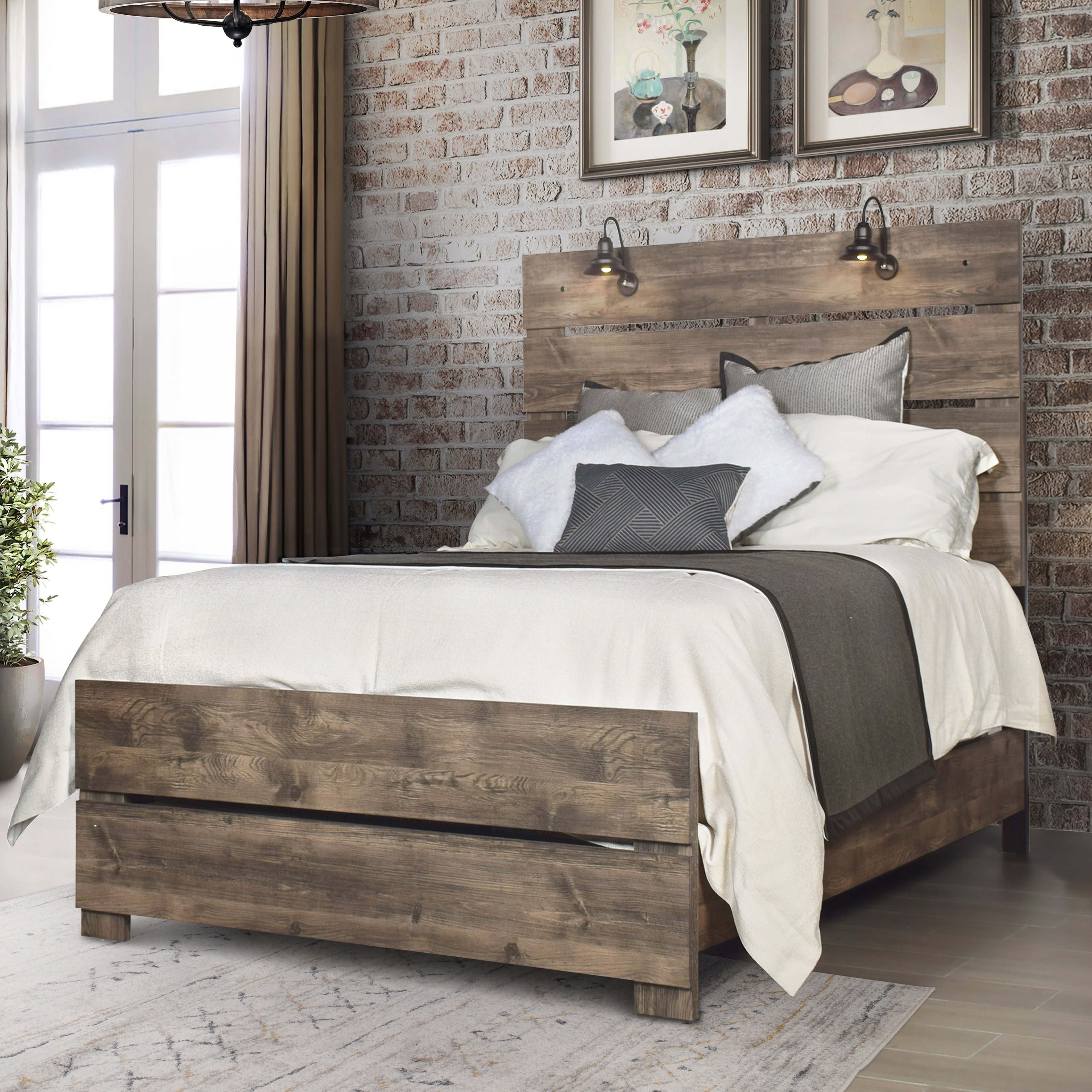 Misty Lodge Hb,Fb, & King Bed - Greige