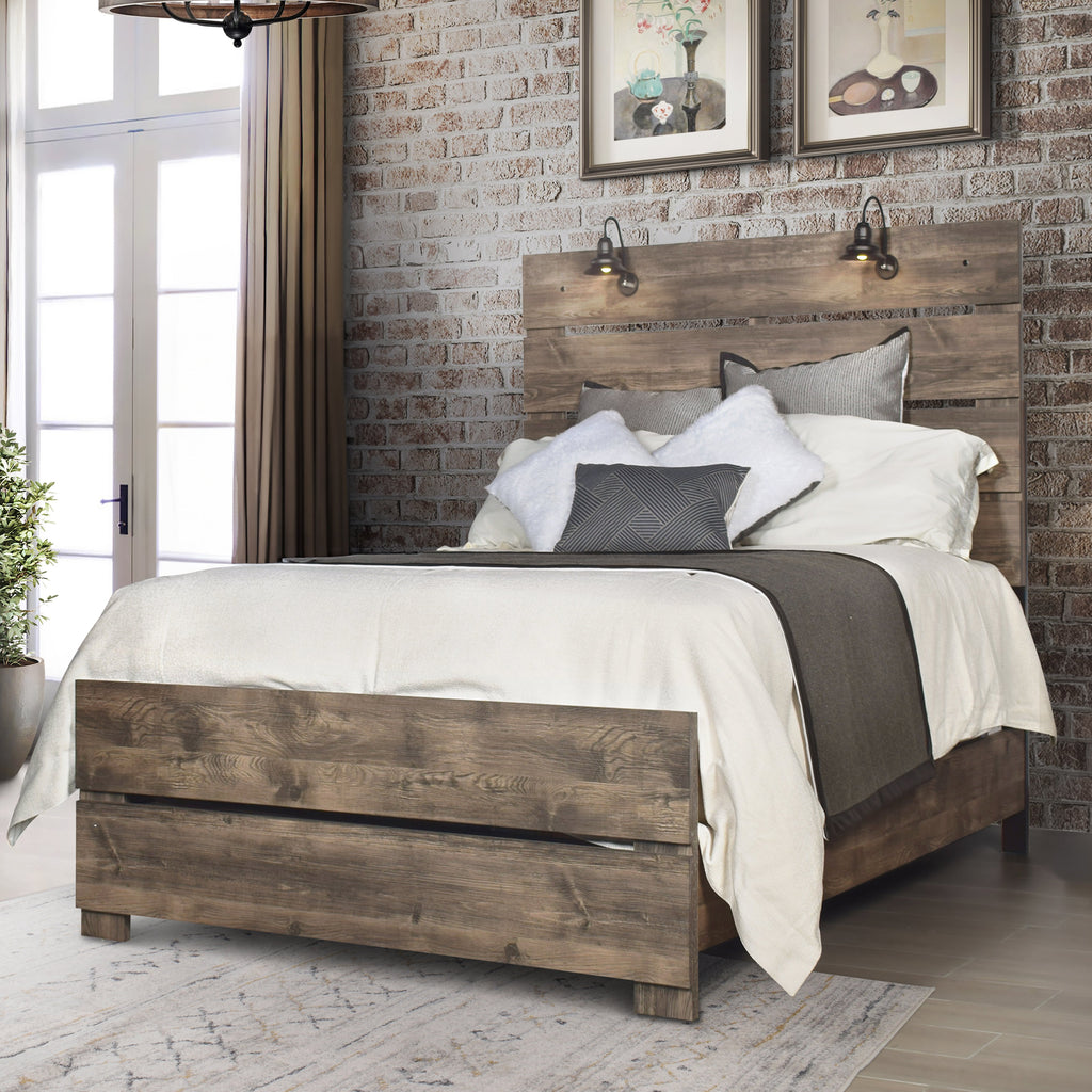 Misty Lodge Hb,Fb, & King Bed - Greige