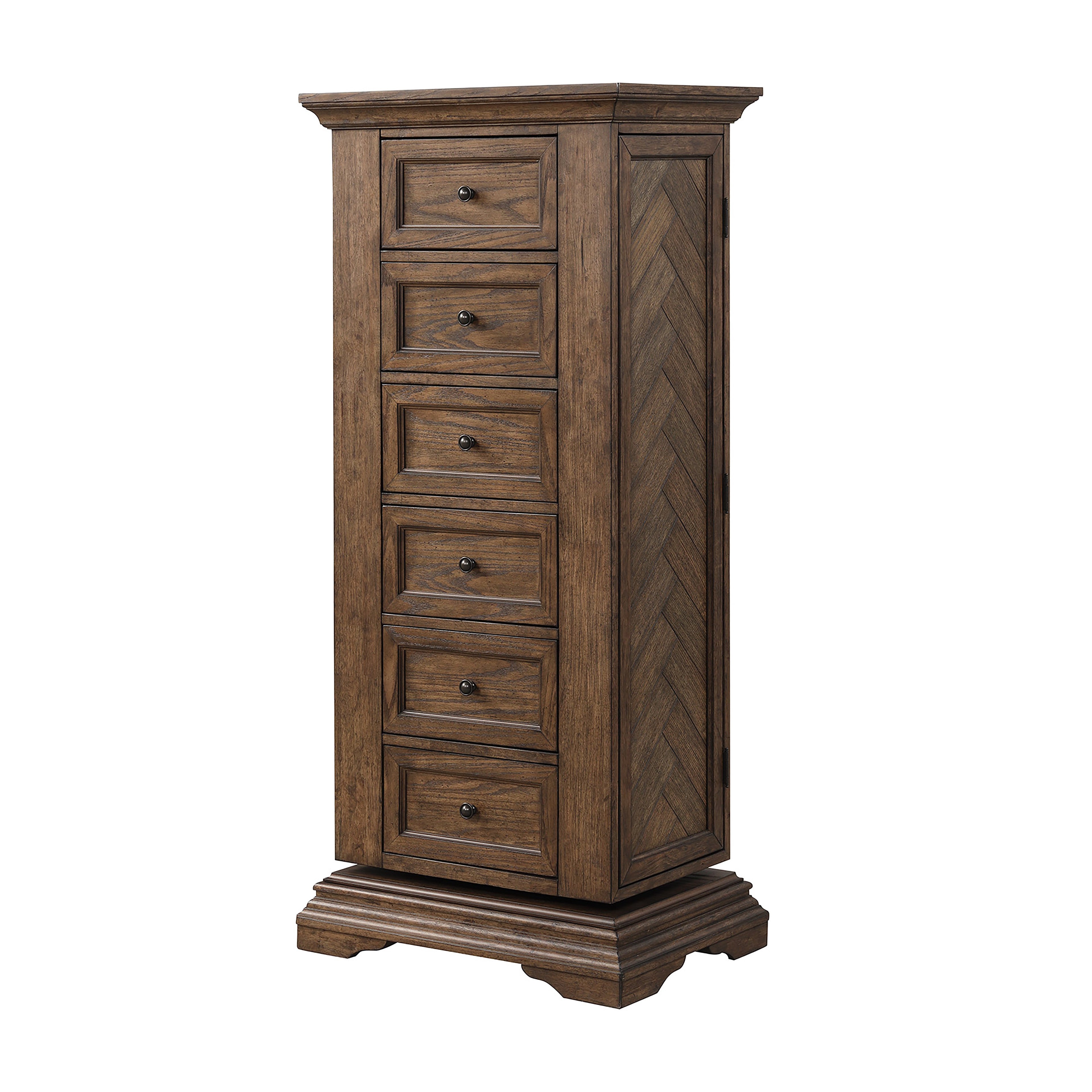 Mar Vista Swivel Lingerie Chest w/Mirror-Walnut