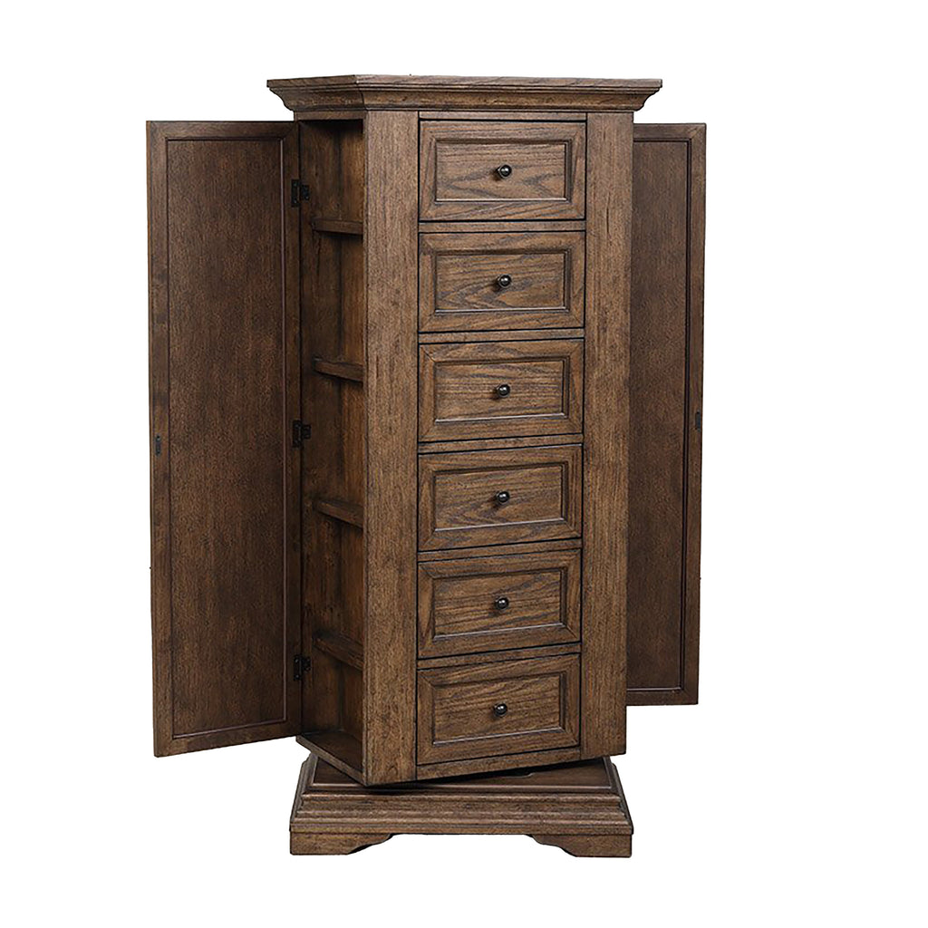 Mar Vista Swivel Lingerie Chest w/Mirror-Walnut