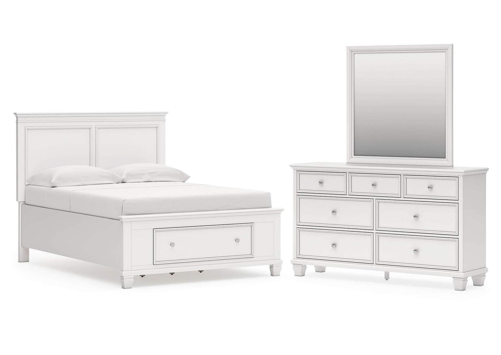 Fortman Full Panel Storage Bed, Dresser and Mirror