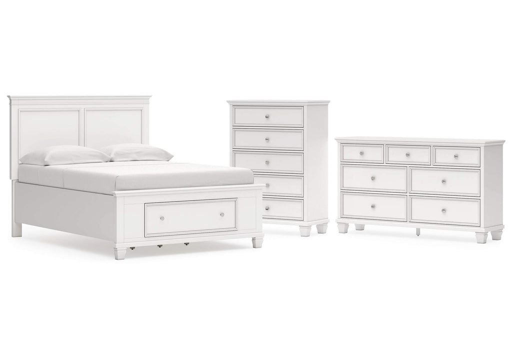 Fortman Full Panel Storage Bed, Dresser and Chest