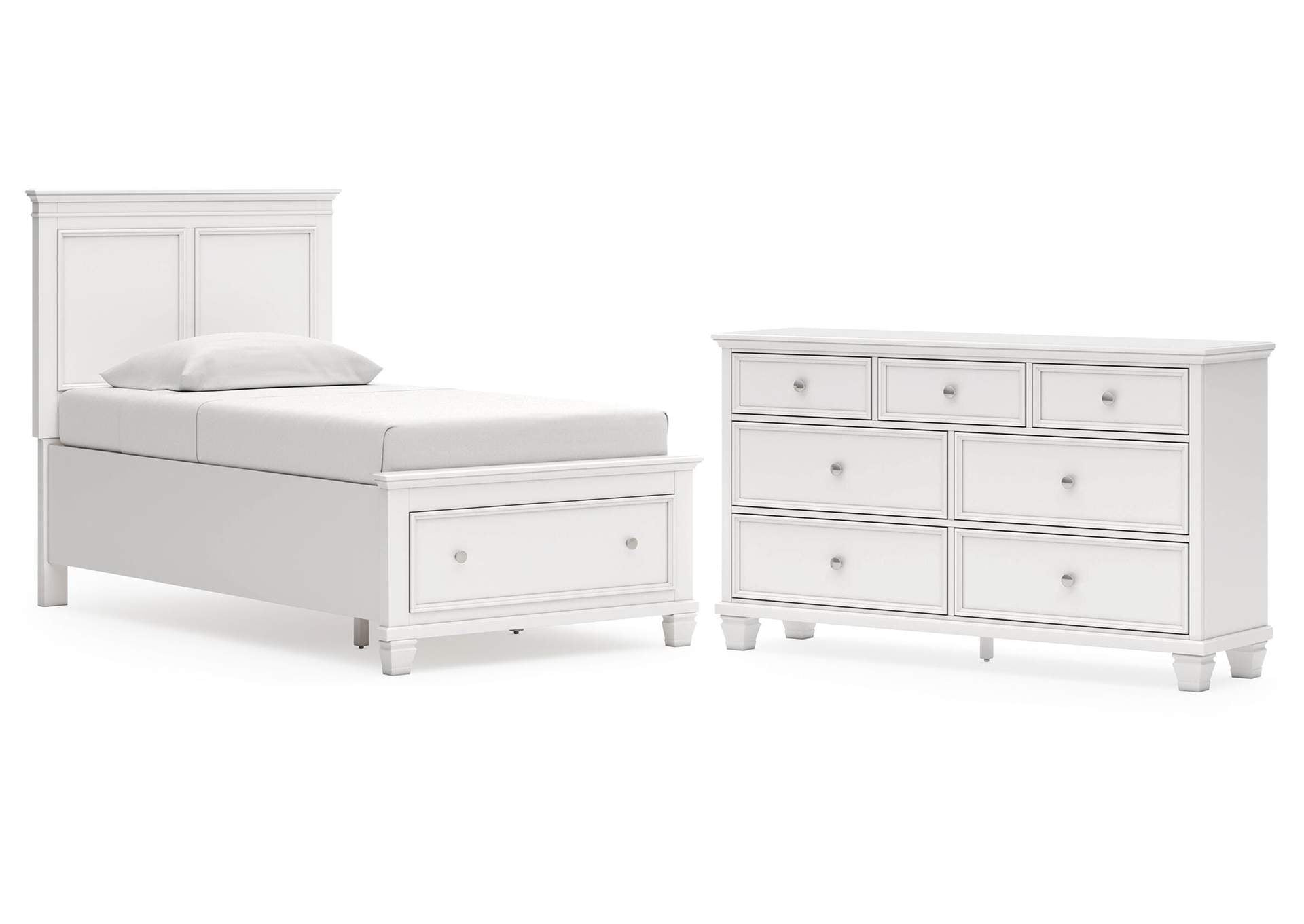 Fortman Twin Panel Storage Bed and Dresser