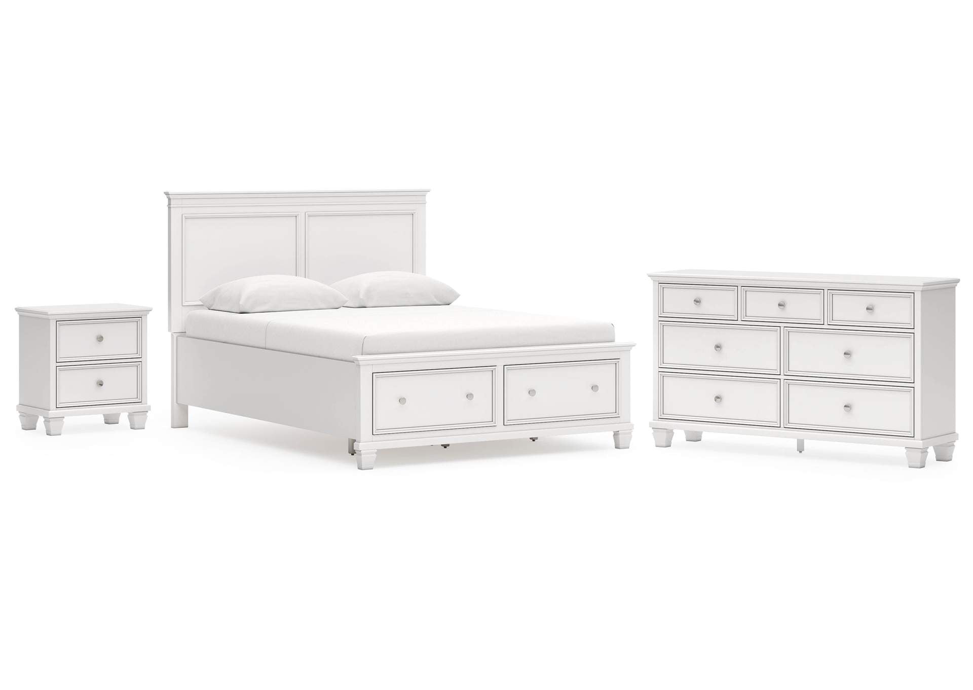 Fortman Queen Panel Storage Bed with Dresser and Nightstand