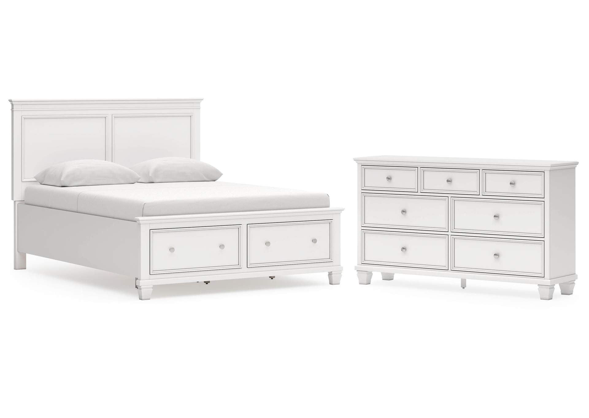 Fortman Queen Panel Storage Bed with Dresser