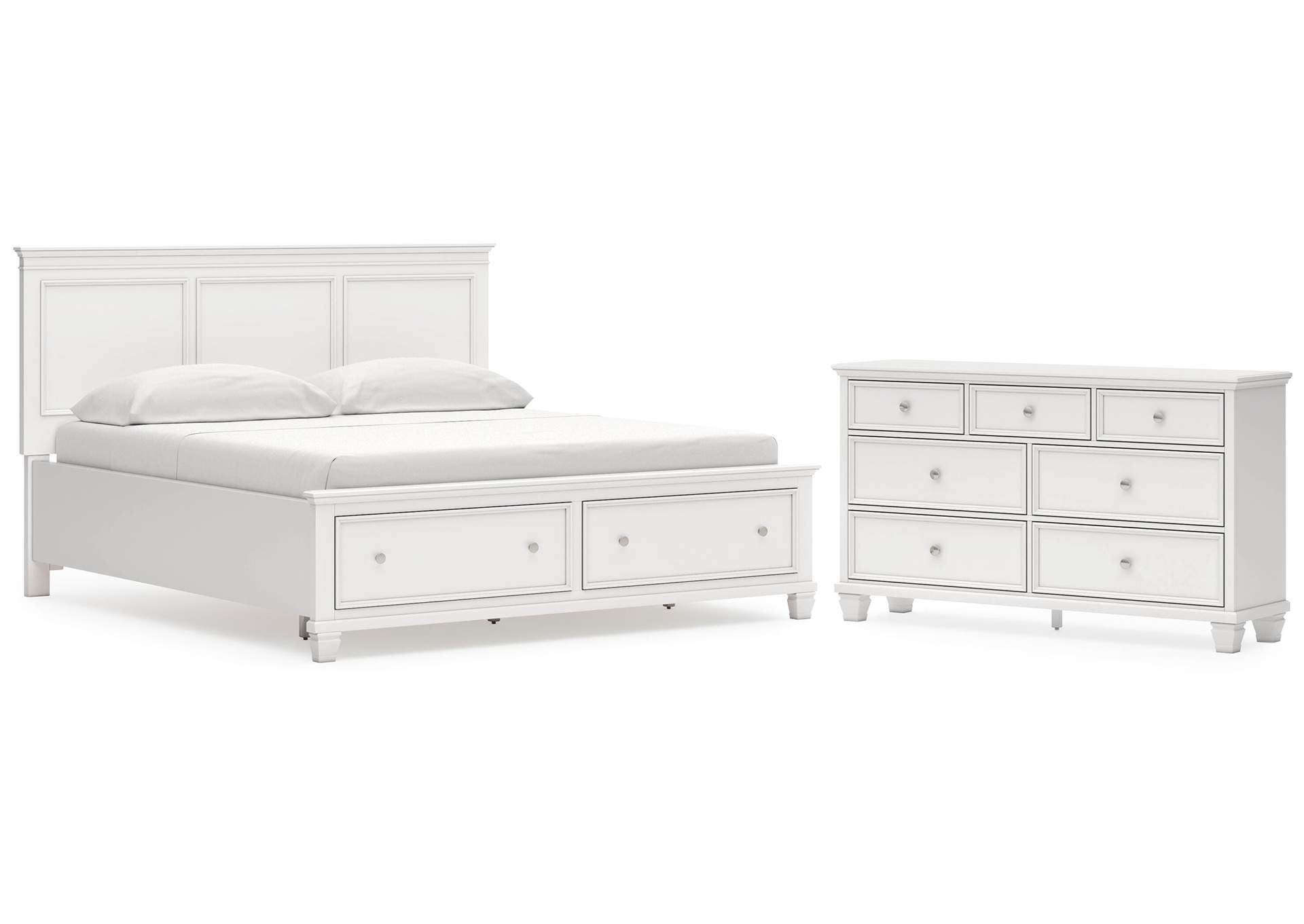 Fortman California King Panel Storage Bed and Dresser