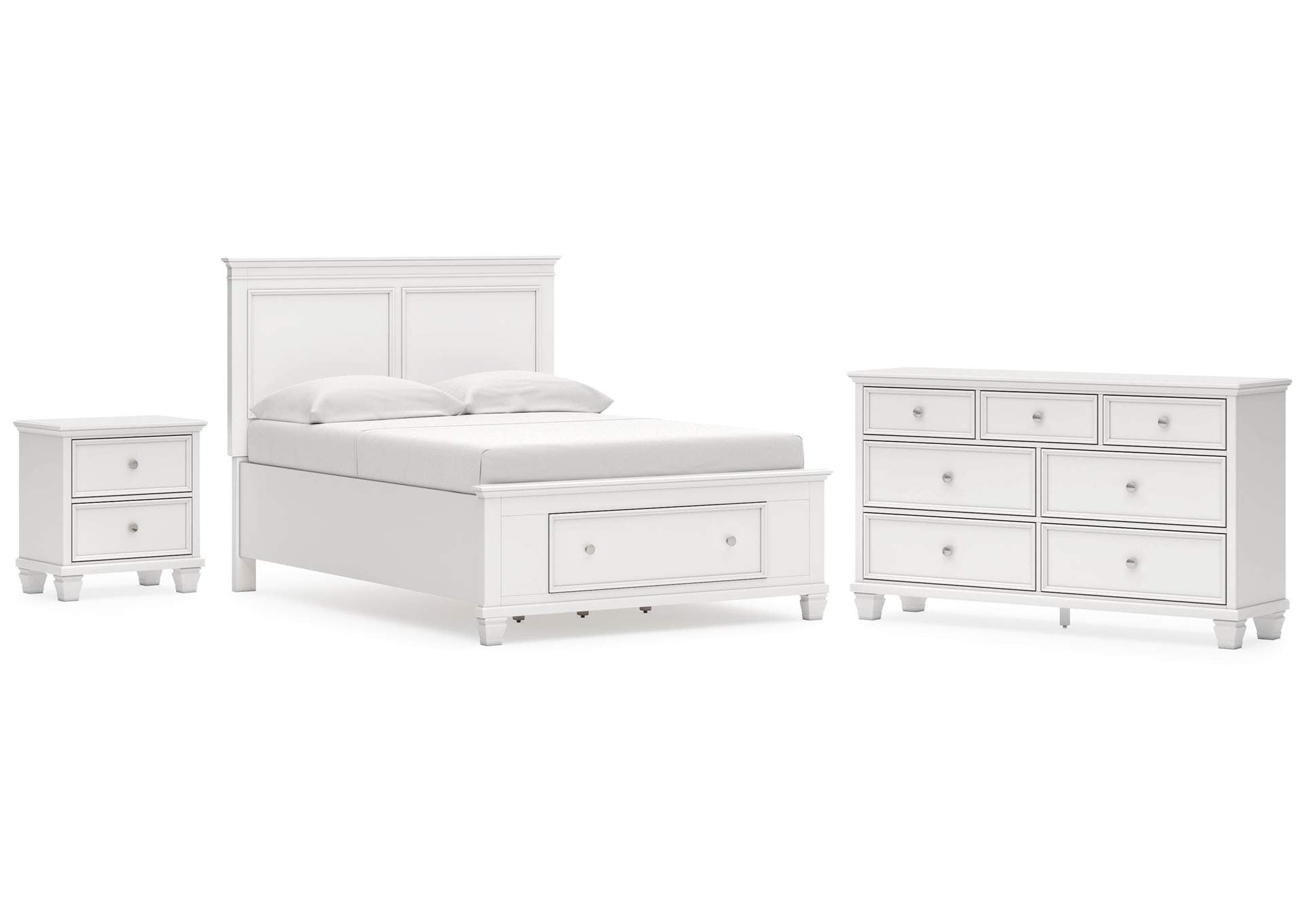 Fortman Full Panel Storage Bed, Dresser and Nightstand