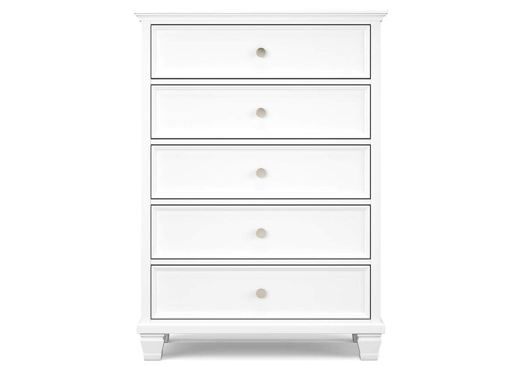 Fortman King Panel Storage Bed, Dresser and Chest front view