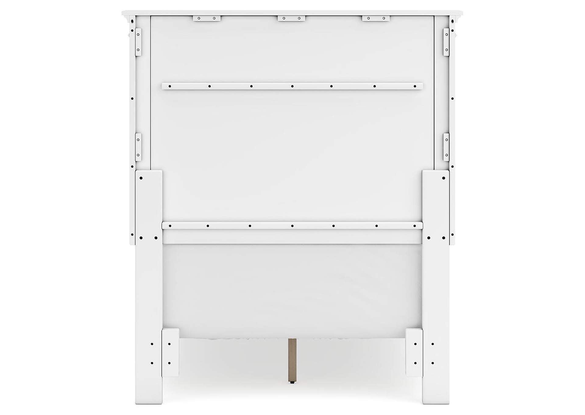 Fortman Twin Panel Bed with Mirrored Dresser, Chest and Nightstand