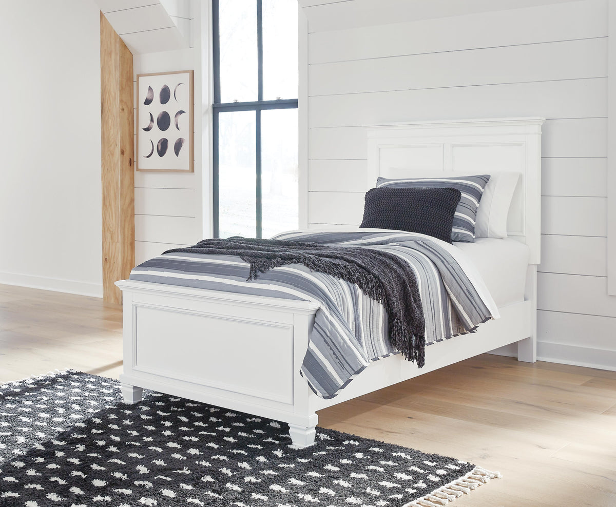 Fortman Twin Panel Bed in White, alternate view 2