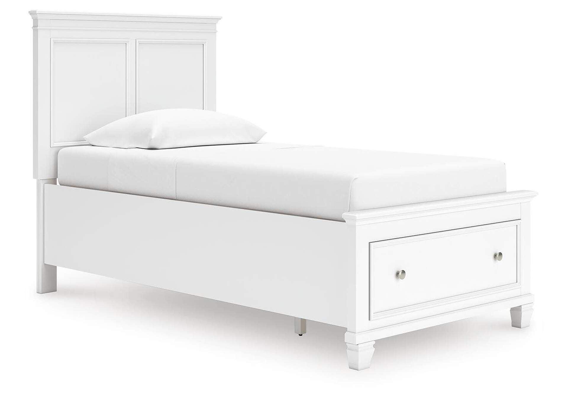 Fortman Twin Panel Storage Bed, Dresser, Mirror and Nightstand angled view