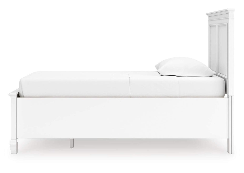 Fortman Twin Panel Storage Bed, Dresser and Nightstand side view