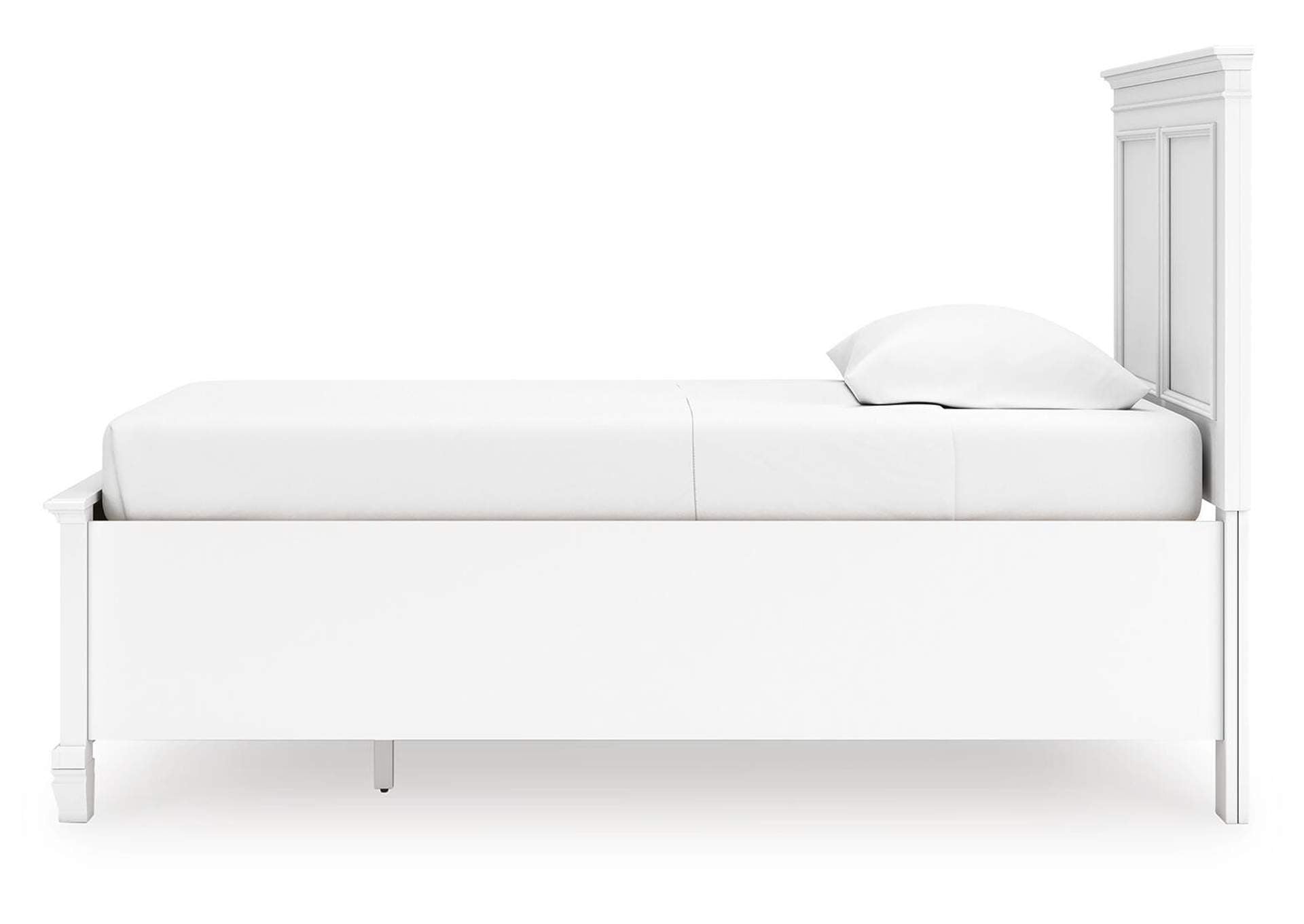 Fortman Twin Panel Storage Bed, Dresser and Nightstand side view