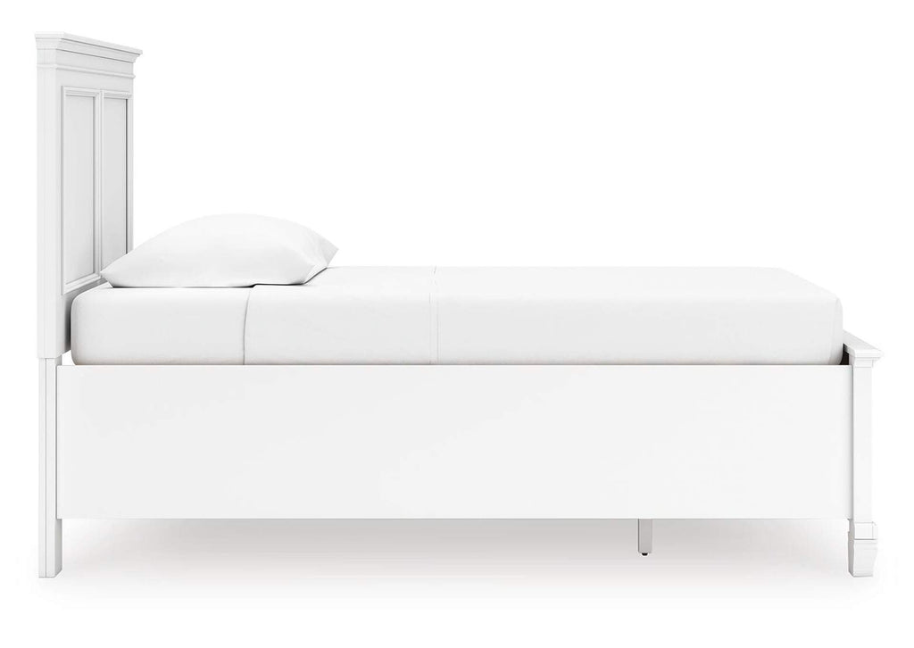 Fortman Twin Panel Storage Bed, Dresser and Mirror side view