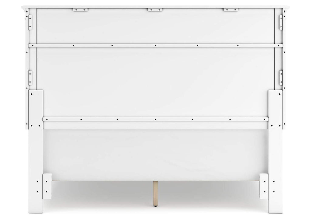 Fortman Queen Panel Bed with Mirrored Dresser and Chest