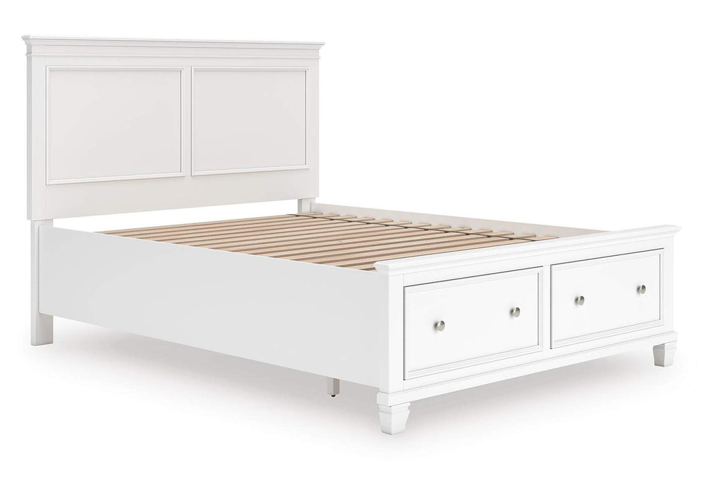 Fortman Queen Panel Storage Bed angled view