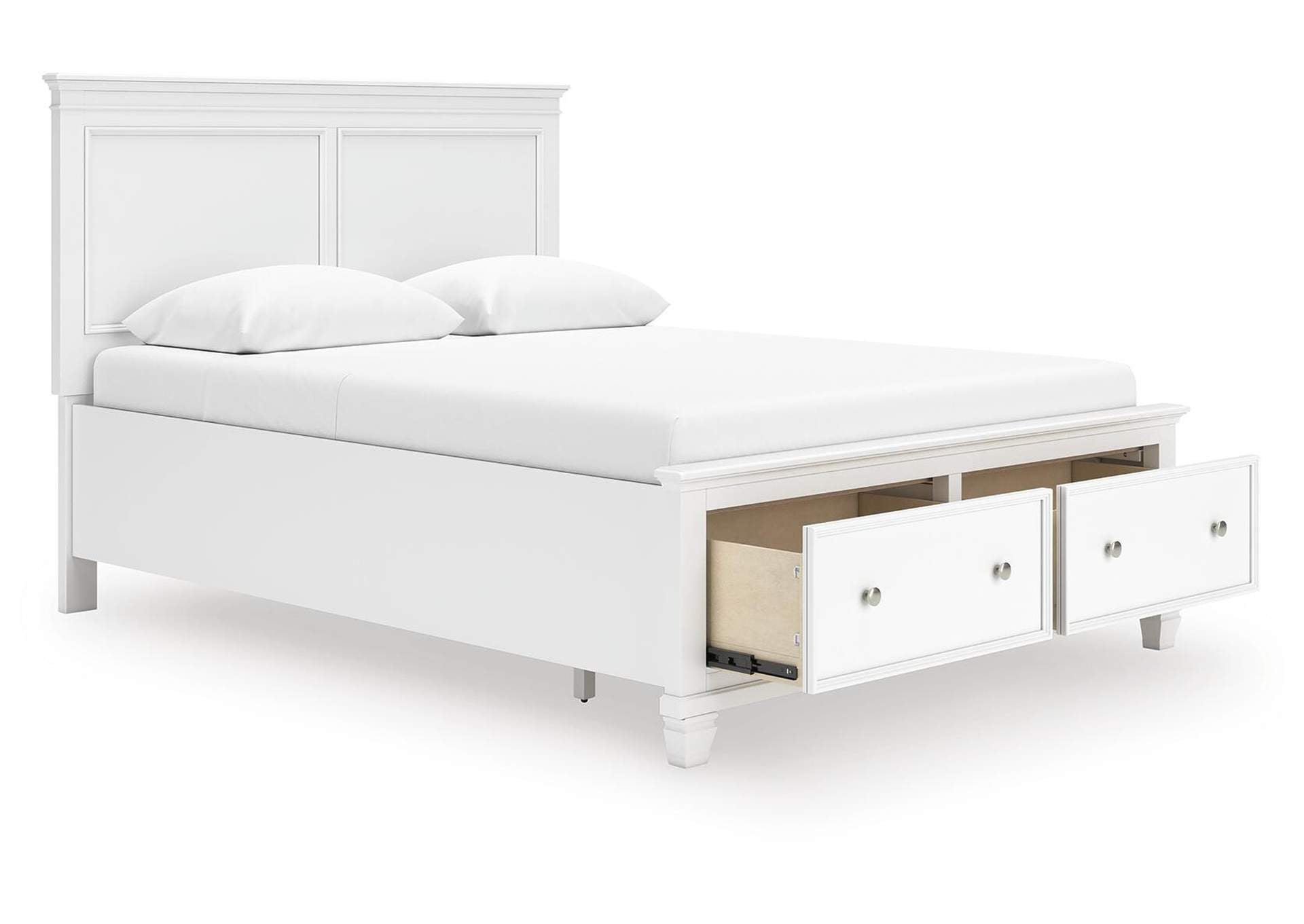 Fortman Queen Panel Storage Bed with Dresser angled view