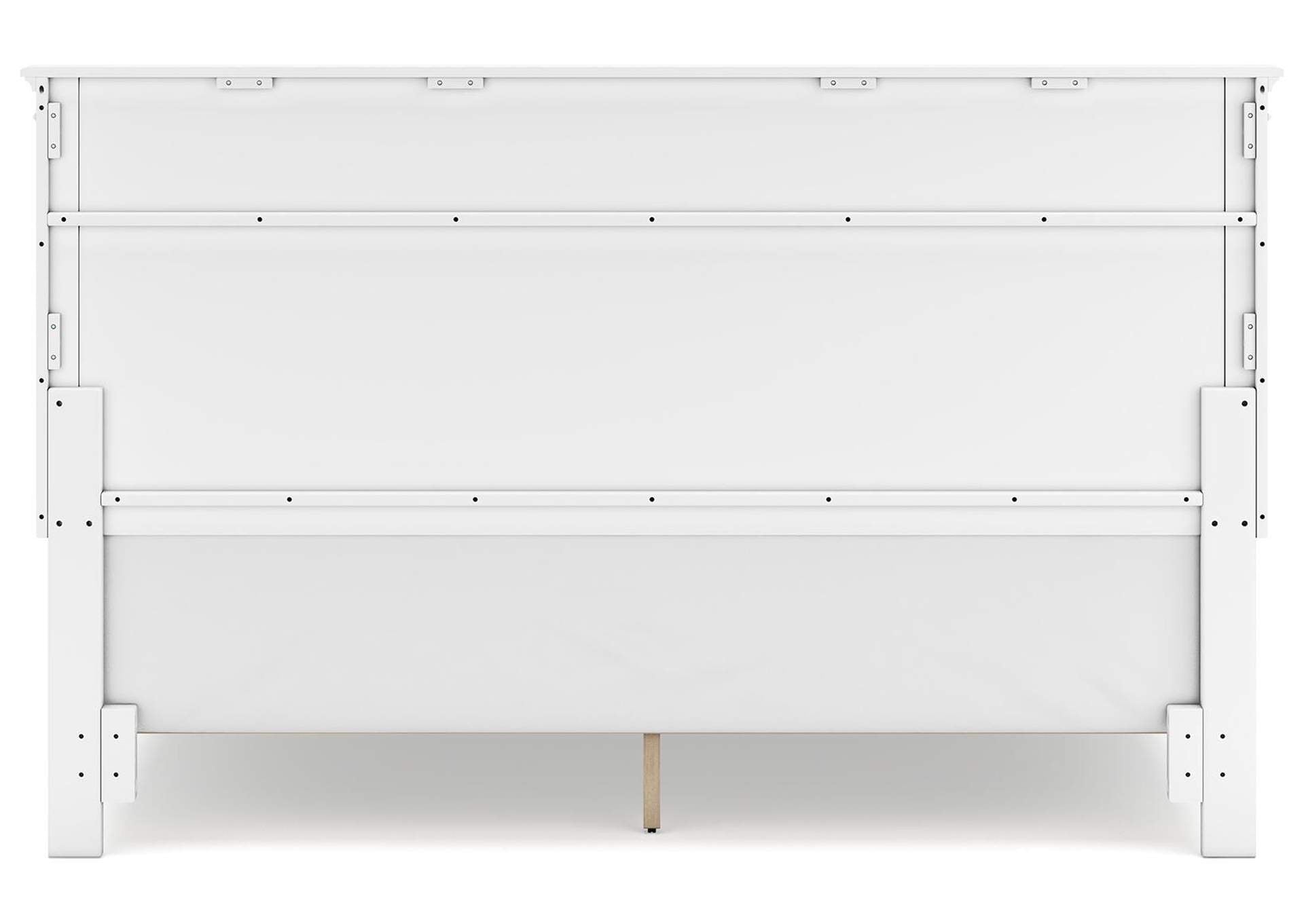 Fortman King Panel Bed with Mirrored Dresser, Chest and 2 Nightstands