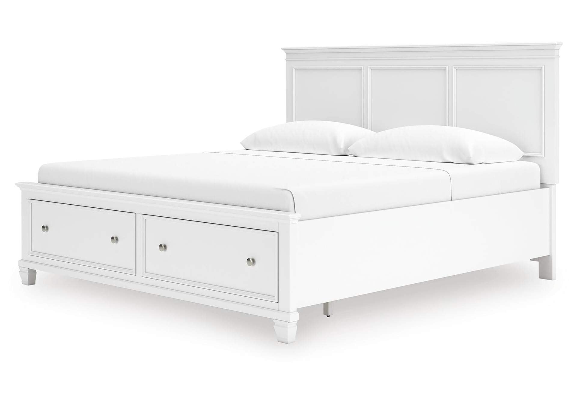 Fortman King Panel Storage Bed, Dresser and Chest angled view