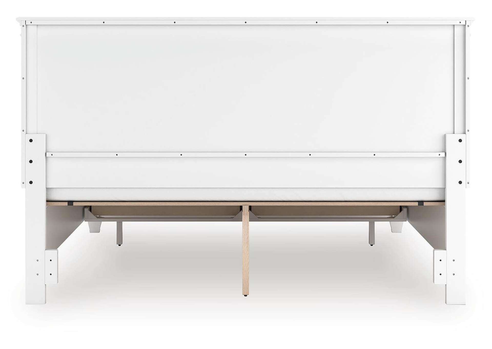 Fortman King Panel Storage Bed with Mirrored Dresser and Nightstand
