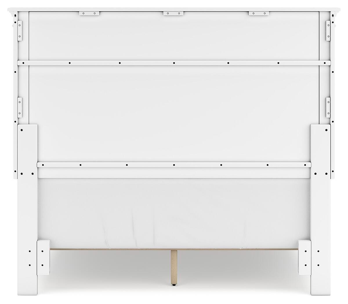 Fortman Full Panel Bed in White, back view