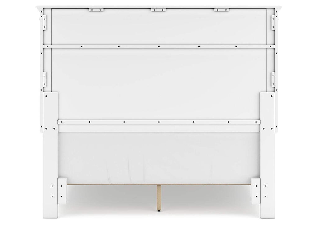 Fortman Full Panel Bed with Mirrored Dresser and 2 Nightstands