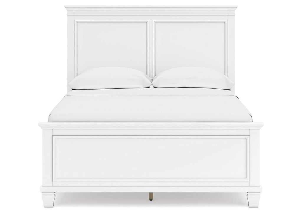 Fortman Full Panel Bed with Mirrored Dresser
