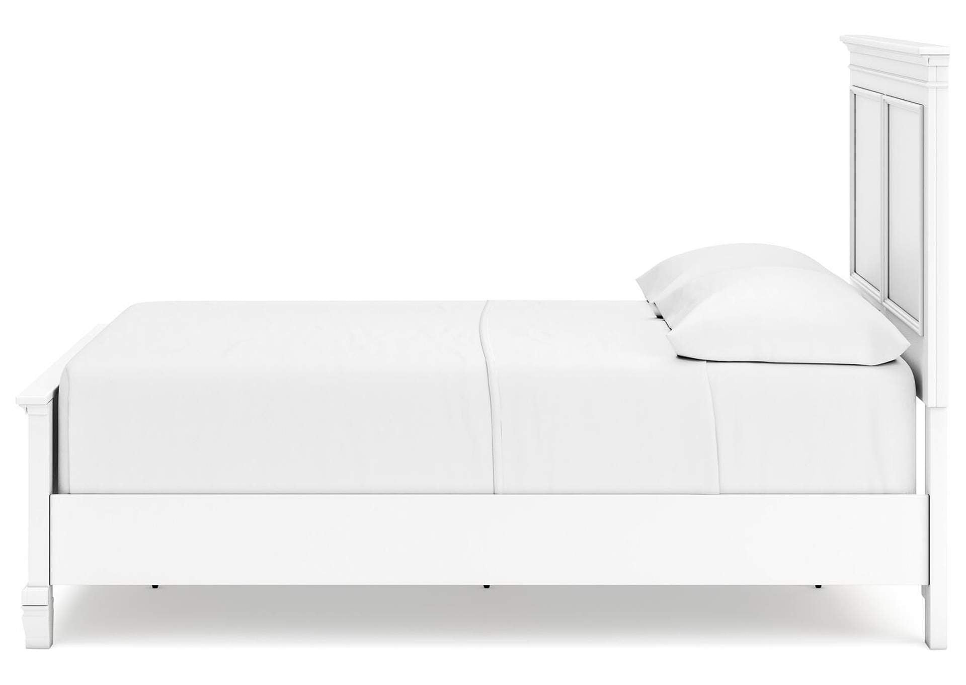 Fortman Full Panel Bed with Mirrored Dresser, Chest and 2 Nightstands side view