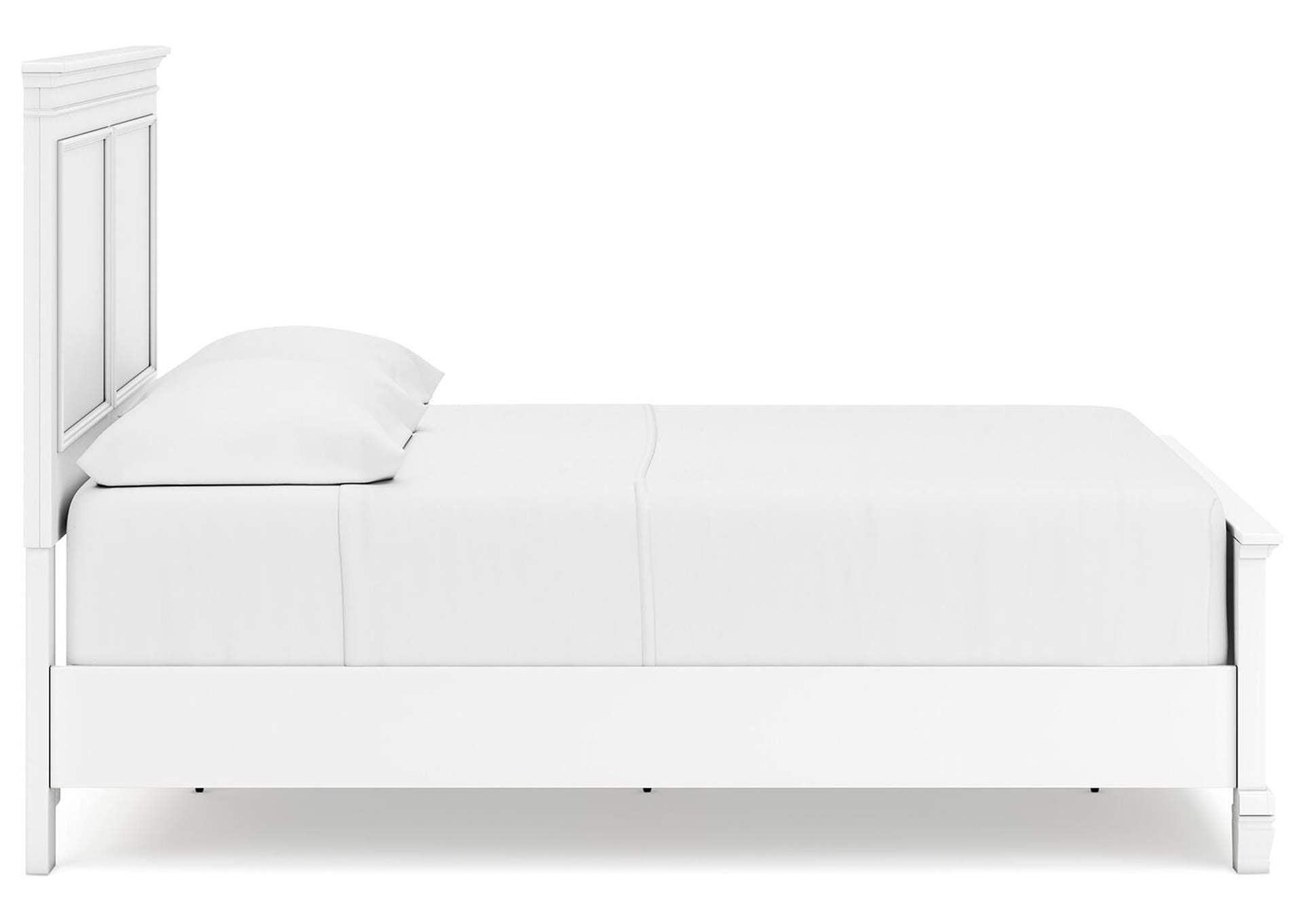 Fortman Full Panel Bed with Mirrored Dresser, Chest and 2 Nightstands side view
