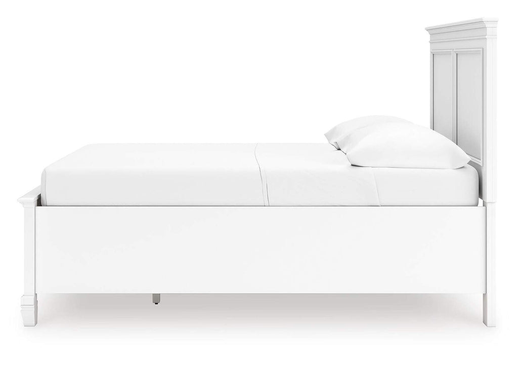 Fortman Full Panel Storage Bed, Dresser and Mirror side view
